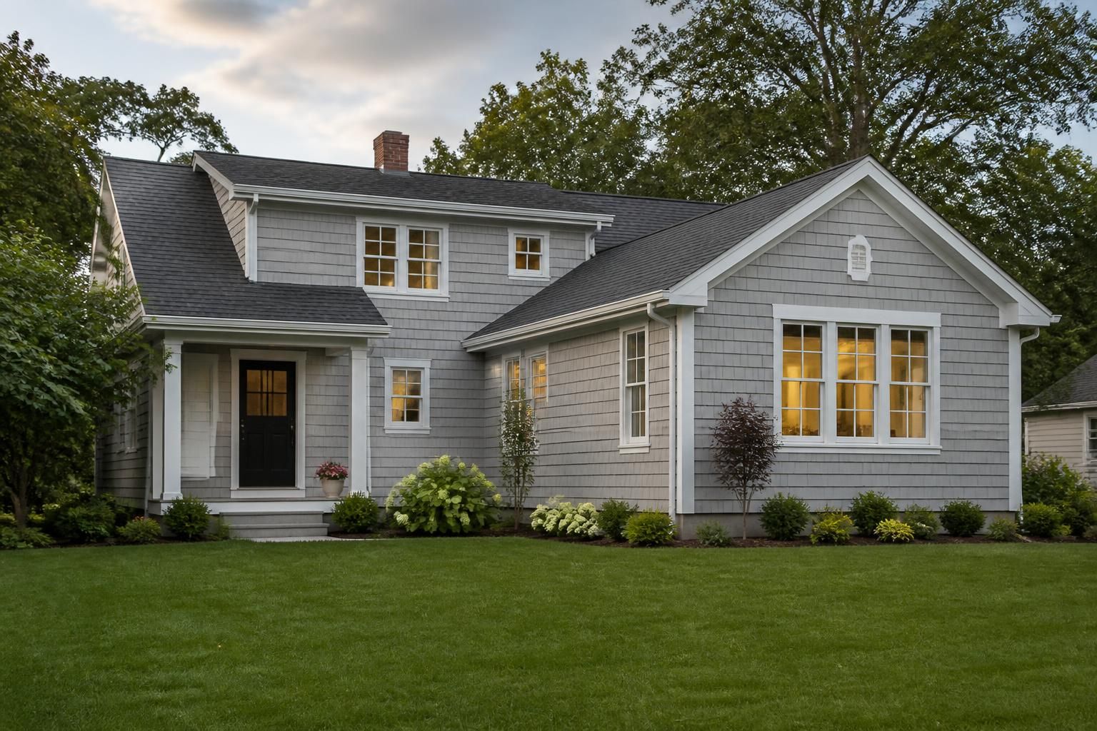 Seamless home addition matching the existing house exterior.